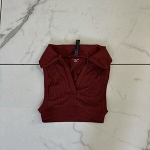 Urban Outfitters Deep Red Crop Top